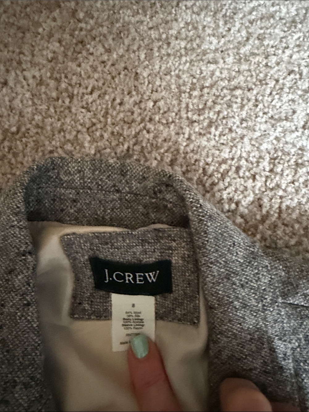 J. Crew Gray Tweed Wool Blazer - Picture 2 of 3
